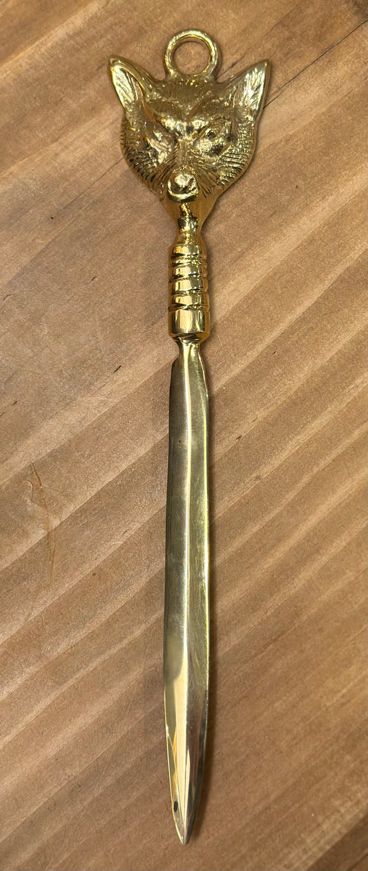 Brass Fox Letter Opener