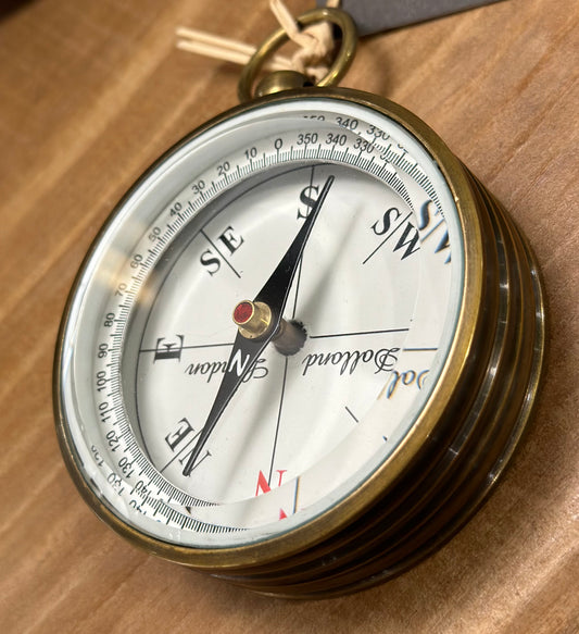 3" Solid Antiqued Brass Dolland London Compass