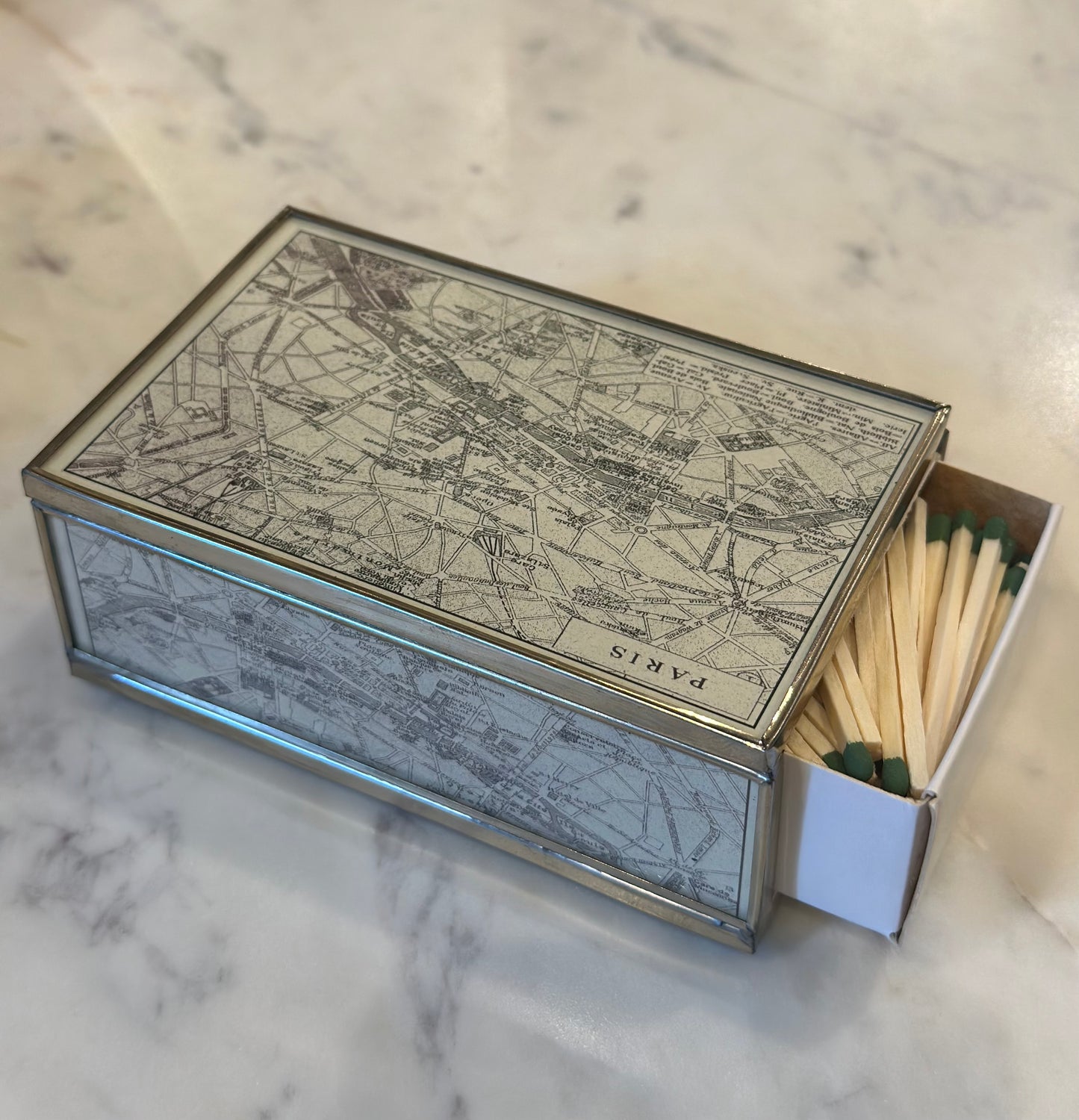 Paris Map Match Box