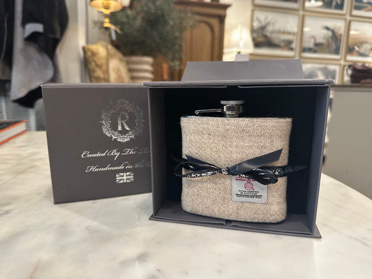 The Ridleys: Hand Embroidered Tweed Flask