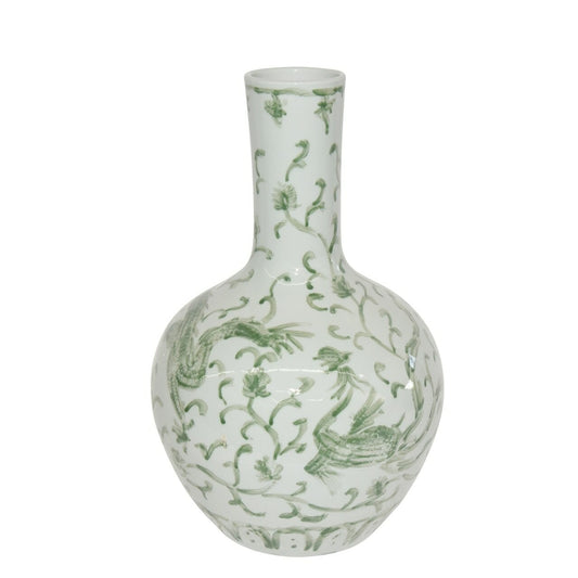 Celadon Dragon Lotus Vase