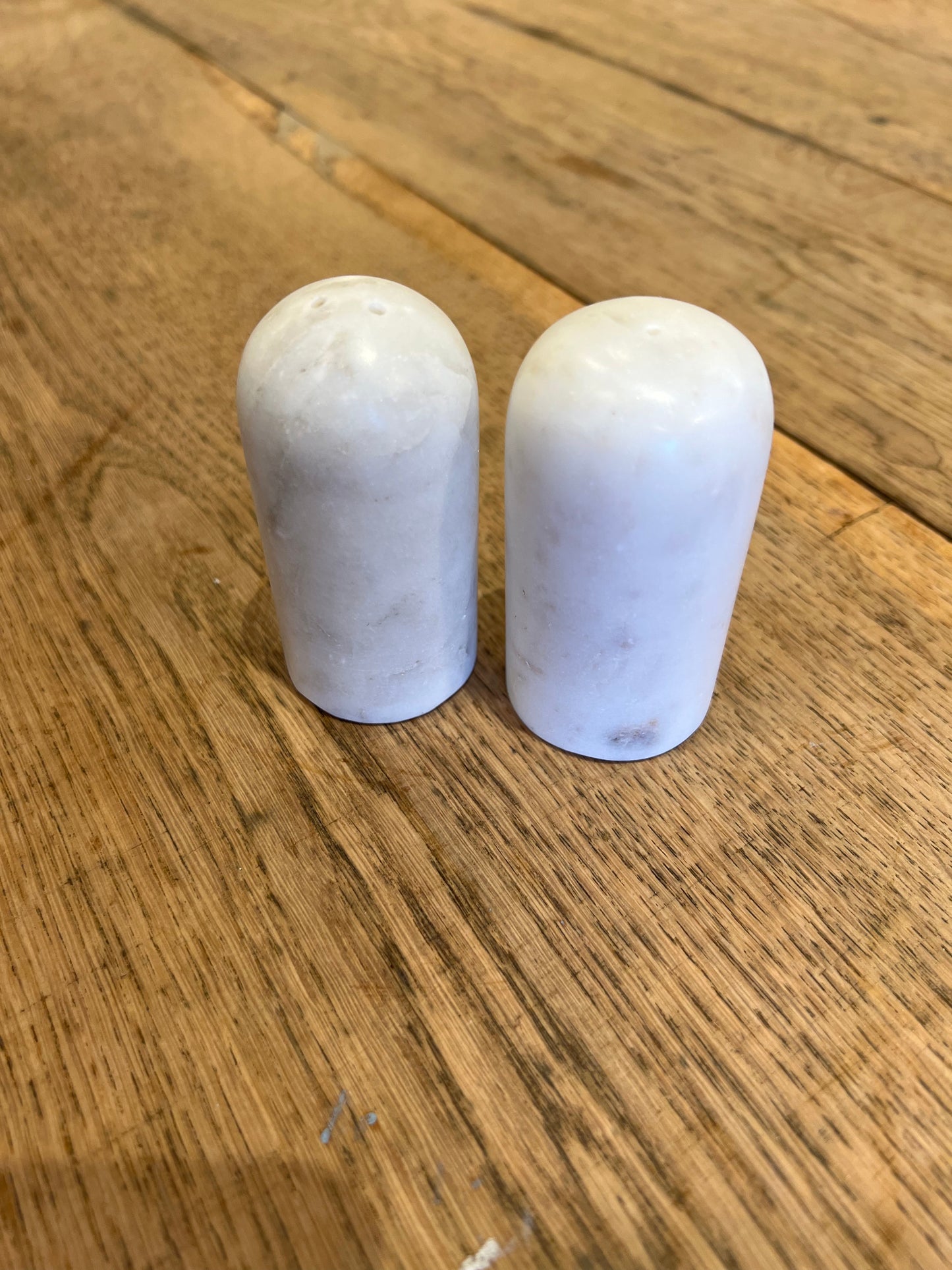 Marble Salt + Pepper Shakers